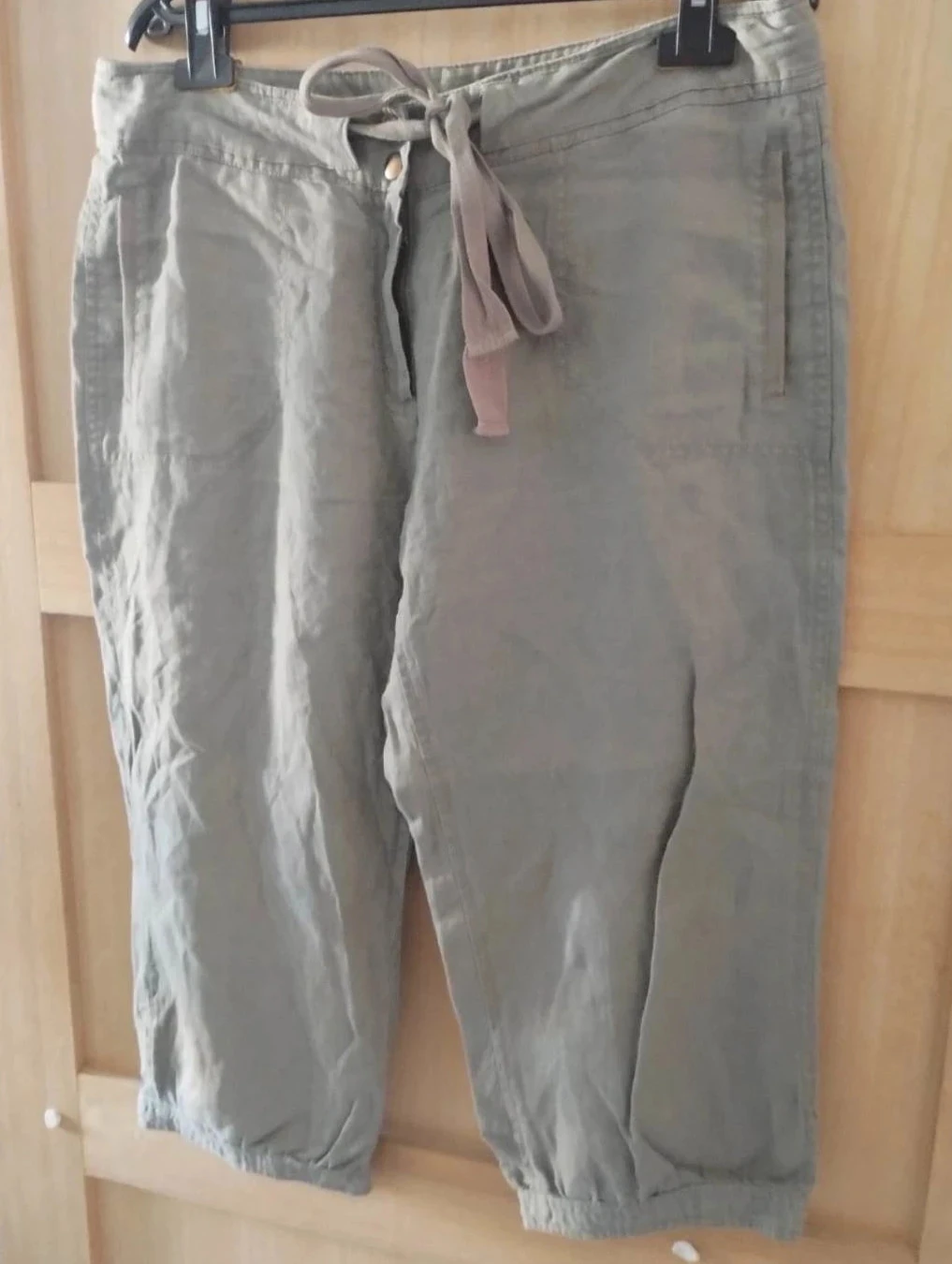 Khaki wide-leg pants, Caméaieu, size 40/42 – photo 2